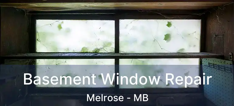  Basement Window Repair Melrose - MB