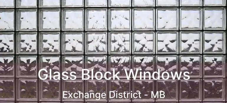 Glass Block Windows Exchange District - MB