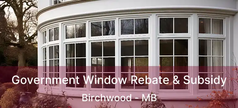 Government Window Rebate & Subsidy Birchwood - MB