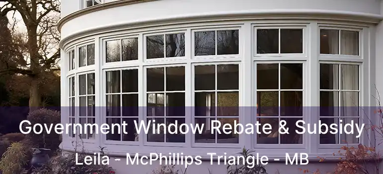 Government Window Rebate & Subsidy Leila - McPhillips Triangle - MB