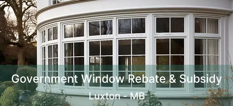 Government Window Rebate & Subsidy Luxton - MB
