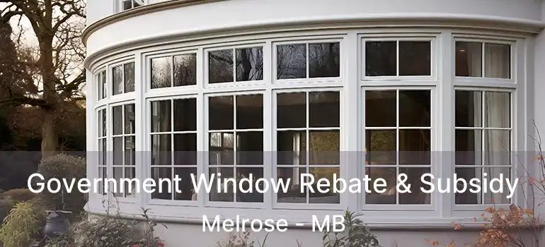 Government Window Rebate & Subsidy Melrose - MB