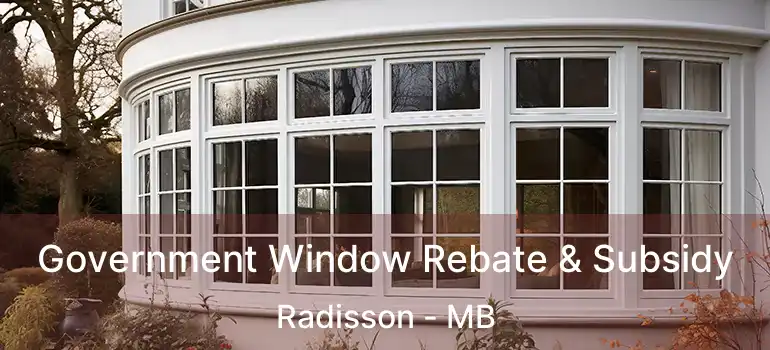 Government Window Rebate & Subsidy Radisson - MB