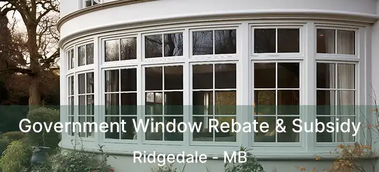 Government Window Rebate & Subsidy Ridgedale - MB