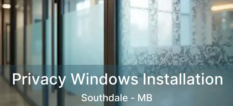  Privacy Windows Installation Southdale - MB