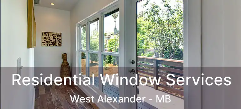 Residential Window Services West Alexander - MB