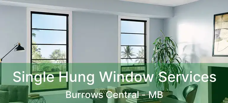 Single Hung Window Services Burrows Central - MB