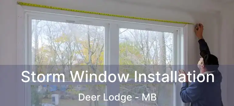 Storm Window Installation Deer Lodge - MB