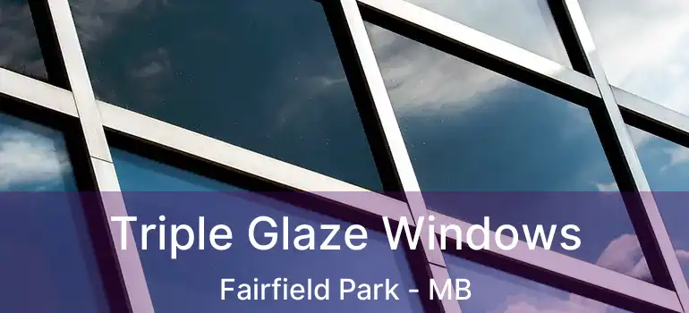  Triple Glaze Windows Fairfield Park - MB