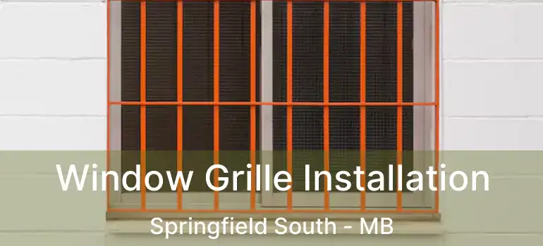 Window Grille Installation Springfield South - MB