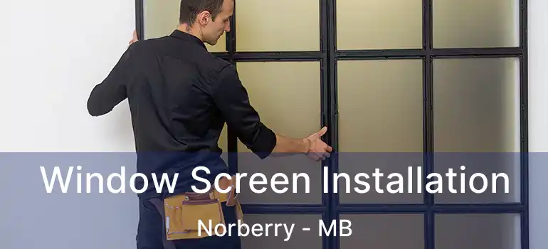  Window Screen Installation Norberry - MB